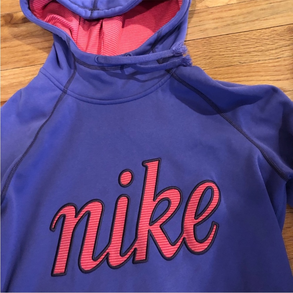 NWOT Nike Purple Hoodie Sweatshirt with Pink Logo size small